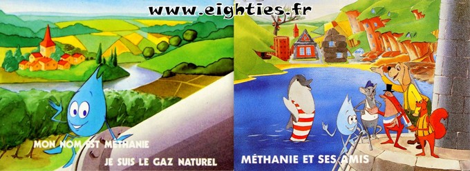 Cartes postales methanie dessin anime annees 80