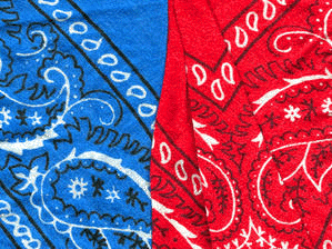 bandana bandanas rouge et bleu