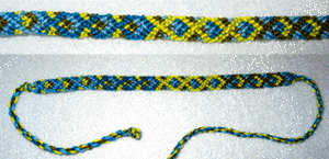 bracelet bresilien bleu et jaune