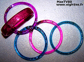 années 80 bracelets fantaisie fluo plastique néon cordon ressorts caoutchouc madonna morten harket paillettes bracelet 80's eighties