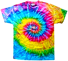 tee shirt tie and dye hippie années 80
