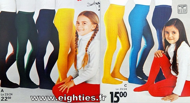 Annees 70 bas de laine enfant annees 80
