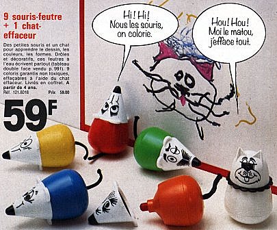 annees 80 années 80 80's feutres pelikan feutre souris clown clowns ecole souvenirs nostalgie souris