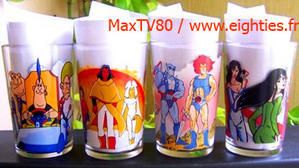 années 80, annees 80, 80's, verres-à-moutarde, verre-a-moutarde, verres-décorés, dessins-animés, nostalgie, mode, ducros, maille, amora, eighties, glass, cartoon, glasses, basos, baso, maya, candy, goldorak, nils holgersson, albator, maya-l'abeille, yakari, enfants, enfant, trentenaires,