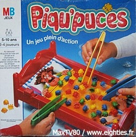 années, annees, 80, 80's, noël, 1985, 85, MB, Piqu'puces, pique, puces, jeu, jeux, jouet, jouets, lit, 