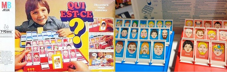 Annees 70 eighties jeu qui est ce MB Personnages cartes annees 80 4