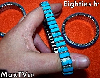 années, annees, 80, 80's, eighties, bracelet, bracelets, en, turquoises, turquoise, métal, élastique, élastiques, pierres, kitsch, kitch, mode, bijoux, bijou, nostalgie