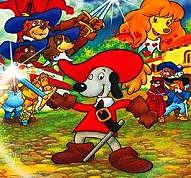 les-3-mousquetaires-DESSIN-ANIME-ANNEES-80 ANNEES, 80, 80's, eighties, les, 3 mousquetaires, chiens, toutous, dartagnan, TF1, nostalgie, dessins, dessin, animé, anime, cartoon, souvenirs, trentenaires,