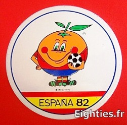 ANNEES 80, 80's, eighties, mascottes, coupe du monde, foot, football, Pique, naranjito, Ciao, Gauchito, juanito, willie, Tip et tap, world cup, soccer, souvenirs, nostalgie