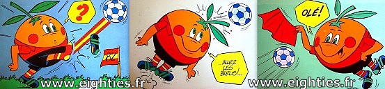 ANNEES 80, 80's, eighties, mascottes, coupe du monde, foot, football, Pique, naranjito, Ciao, Gauchito, juanito, willie, Tip et tap, world cup, soccer, souvenirs, nostalgie