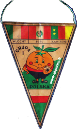 fanion_pologne_mondial foot 1982 ANNEES, 80, 80's, eighties, 1982, mondial, mundial, espagne, espana, foot, football, platini, platoche, battiston, Hidalgo, maradonna, TRESOR