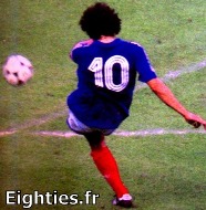 annees 80, 80's, eighties, soccer, foot, football, platini, euro 1984, France, champion, ballon, but, michel, sportif, uefa