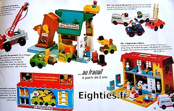 ANNEES 70, ANNEES 80, 80's, eighties, Fisher Price, jouets, catalogue, livret, jeux, enfance, nostalgie, vintage, ancien, souvenir, souvenirs, trentenaires, collection