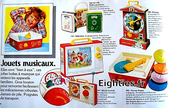 ANNEES 70, ANNEES 80, 80's, eighties, Fisher Price, jouets, catalogue, livret, jeux, enfance, nostalgie, vintage, ancien, souvenir, souvenirs, trentenaires, collection