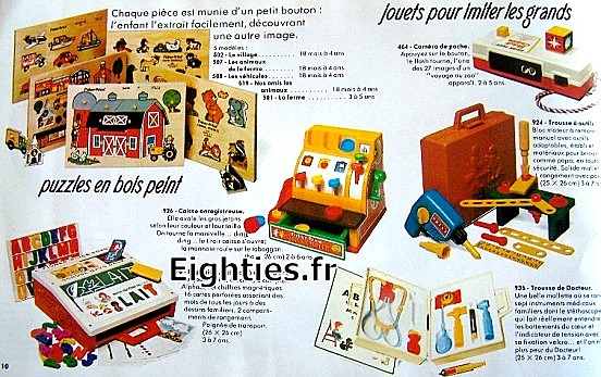 ANNEES 70, ANNEES 80, 80's, eighties, Fisher Price, jouets, catalogue, livret, jeux, enfance, nostalgie, vintage, ancien, souvenir, souvenirs, trentenaires, collection