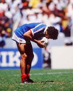 ANNEES 80, 80's, eighties, foot, coupe du monde, Mondial, Football, Jean-Pierre PAPIN, PLatini, Giresse, tigana, souvenirs, sport, 1986, mexique, Mexico, maradonna, MARADONA