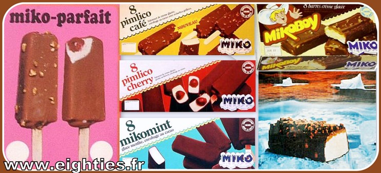 Glaces Miko Chocolat des années 70 Esquimaux Mikoboy