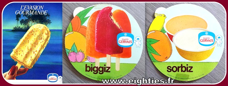 Glaces gervais des années 80 sorbets