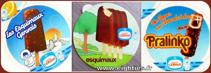 Glaces Gervais chocolat esquimaux années 70