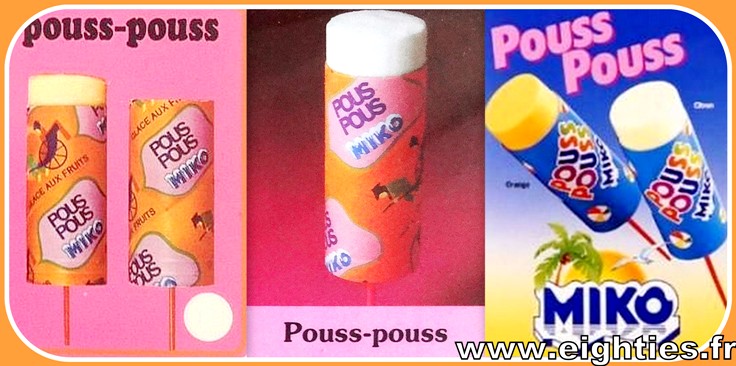 Glace Pous pous de Miko années 70 glaces Pouss pouss années 80