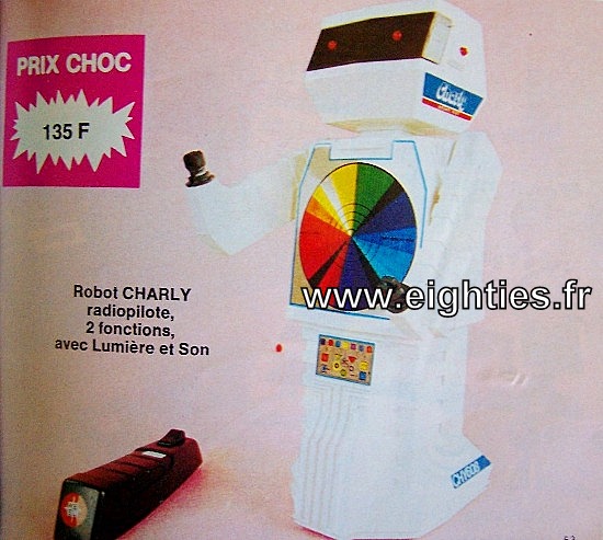 Robot-charly, ANNEES 80,80's, eighties, catalogue, jeux, jouets, Noël, enfants, souvenirs, nostalgie, 1980, La samaritaine, cergy