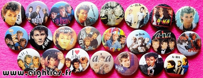 Badges de AHA des annees 80 buttons eighties