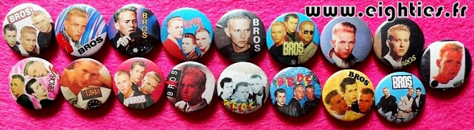 Badges de BROS des annees 80 buttons eighties