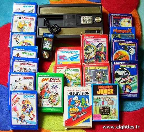 Années 80, 80's, eighties, 70's, console, retrogaming, geek, intellivision, mattel, jeux, souvenirs, nostalgie,