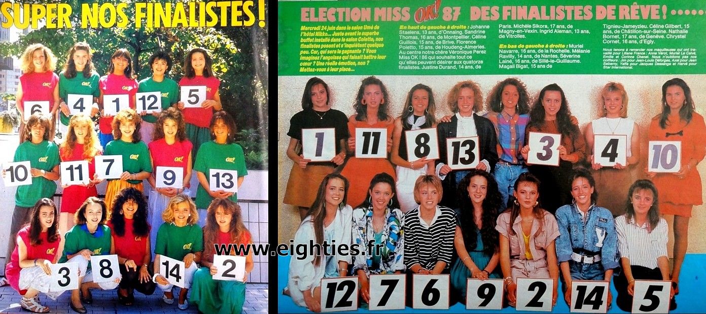 candidates Election Miss OK magazine années 80