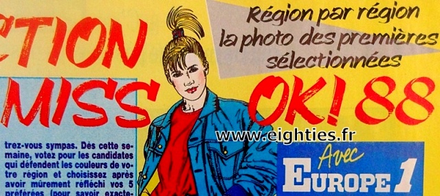 logo Election Miss OK magazine années 80