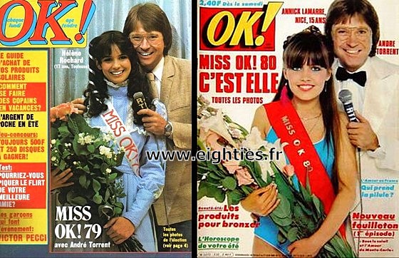 gagnantes Election Miss OK magazine années 80