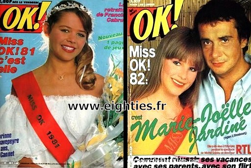 gagnantes Election Miss OK magazine années 80