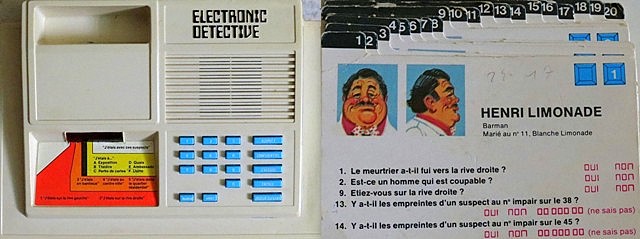 années 80, 80's, eighties, jeu électronique, electronic detective, 1979, marque Ideal, jeux, jeu, enquete policière, nostalgie, souvenirs,