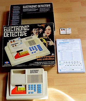 années 80, 80's, eighties, jeu électronique, electronic detective, 1979, marque Ideal, jeux, jeu, enquete policière, nostalgie, souvenirs,
