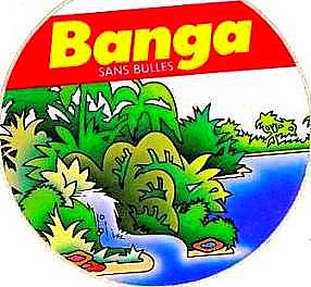 autocollant Banga boisson orange jus de fruit des années 80