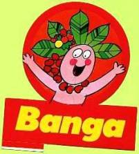 autocollant publicité Banga boisson jus de fruit des années 80