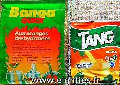 Banga quick sachet de boisson en poudre tang orange années 80