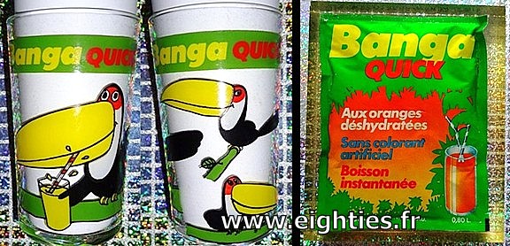 Banga quick sachet de boisson en poudre tang orange années 80