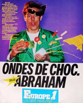 Publicité papier Europe 1 Ondes de choc années 80