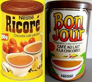 Café chicorée Bonjour Ricoré boites des années 80