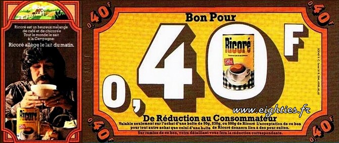 Café chicorée Ricoré publicité des années 70