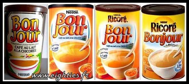 Café chicorée Bonjour boites mentions Ricoré 