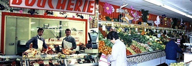 Rayon Boucherie supermarché des années 80