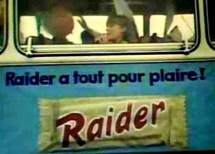 Pub Raider chocolat années 70 ancien Twix