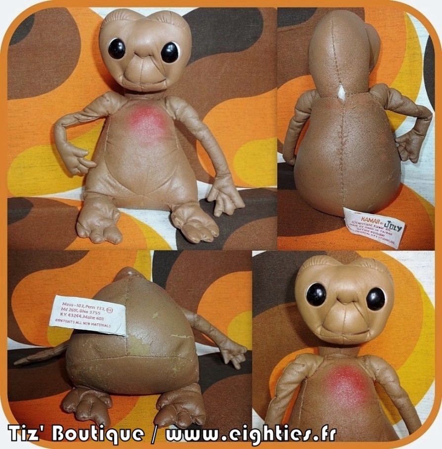 Peluche E.T en simili cuir de marque Kamar (1982) 