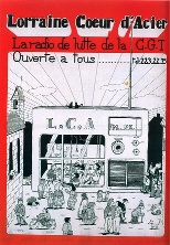 Tract radio pirate Lorraine Coeur d'Acier CGT