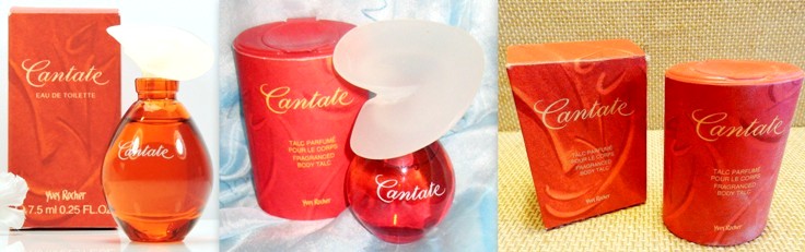 Parfum et eau de toilette Cantate Yves Rocher années 90