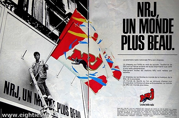 Publicité NRJ années 80 Radios libres