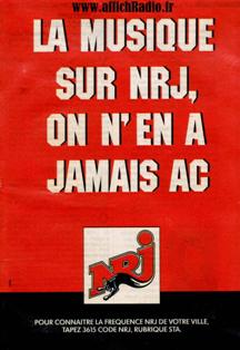 Publicité radios libres NRJ années 80