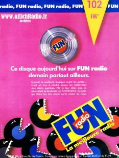 Publicité Fun Radio années 80